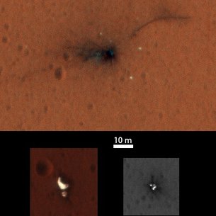 Schiaparelli crash site in colour