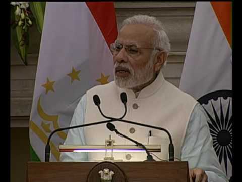 PM Narendra Modi at Joint Press Statement with President of Tajikistan Mr. Emomali Rahmon