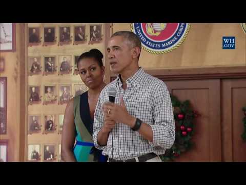 President Obama Speaks to Troops at Marine Corps Base Hawaii