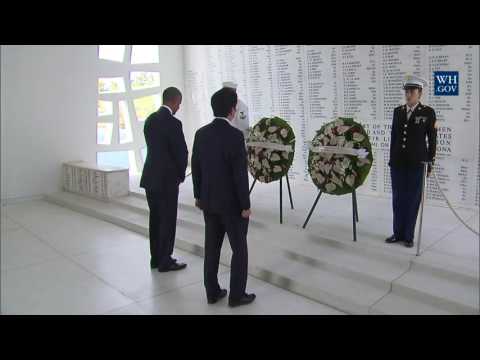 President Obama Participates in a Wreath Laying Ceremony at Pearl Harbor