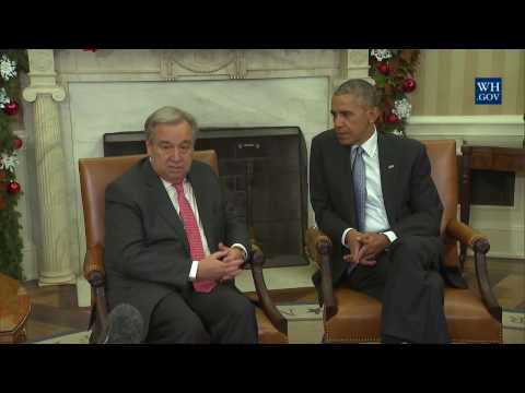 President Obama and UN Secretary General Guterres