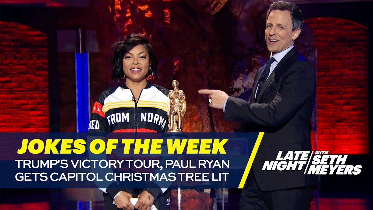 Seth’s Favorite Jokes of the Week: Trump’s Victory Tour, Paul Ryan Gets Capitol Christmas Tree Lit