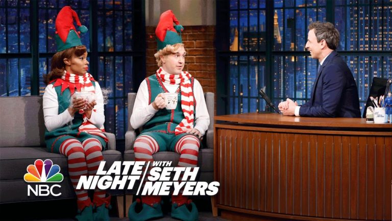 Two Elves Visit Late Night and Reveal a Naughty Secret