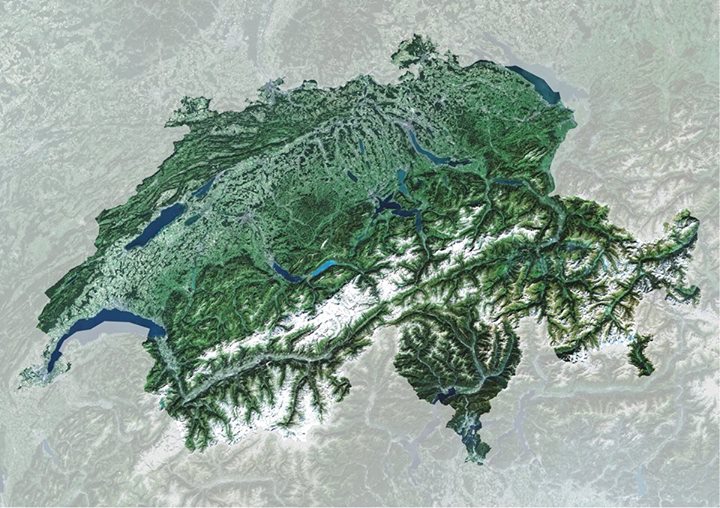 Multiple scans from the Sentinel-2A satellite have been stitched together to cre…