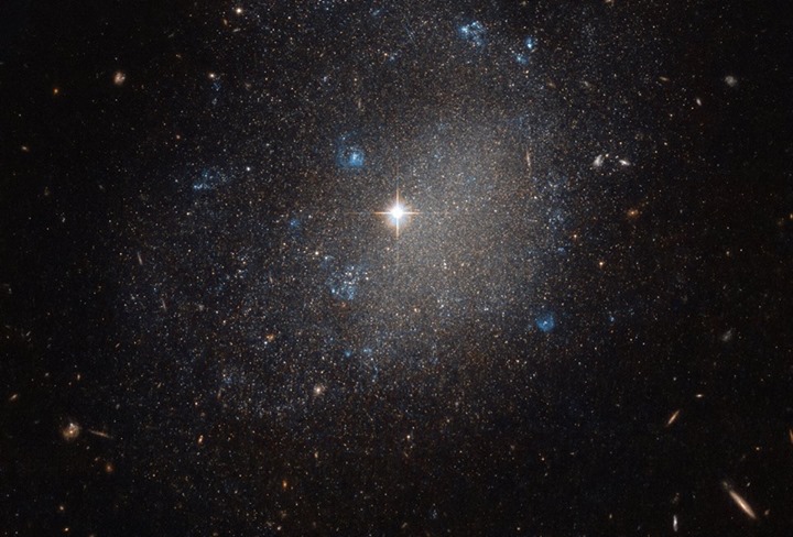 This striking image of a “small, stellar” galaxy appears as …