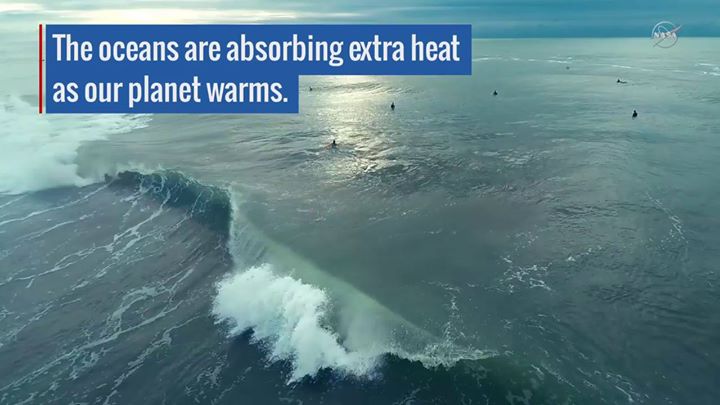As Earth warms, much of the extra heat is stored in the plan…