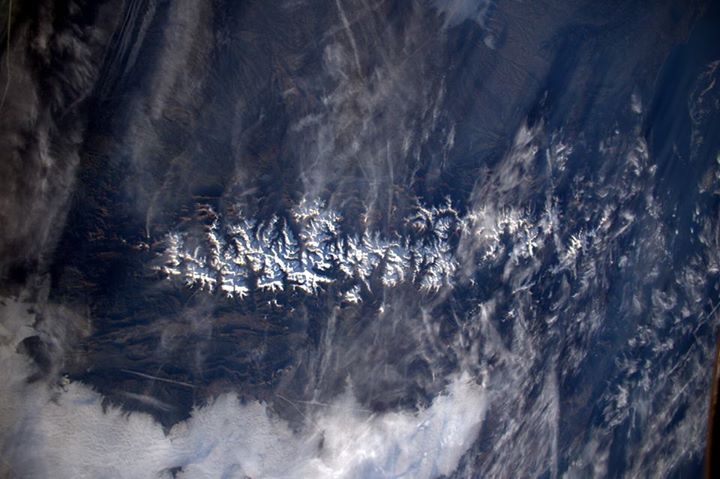 Looking west to east along the Pyrenees. The snow seems to be waiting for the sk…