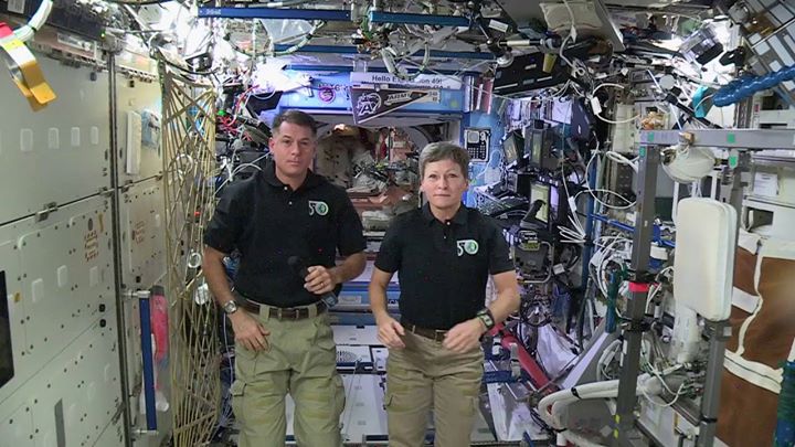 Today, the International Space Station crew paid tribute to …