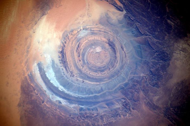 The “eye of Africa” in the Sahara desert, Mauritania. It has a diameter of almos…