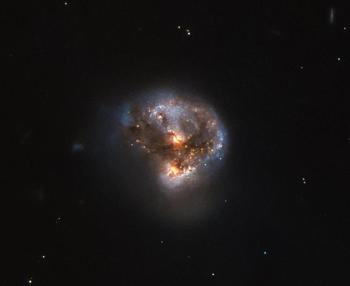 This galaxy, seen here by the NASA/ESA Hubble Space Telescope, has a far more ex…