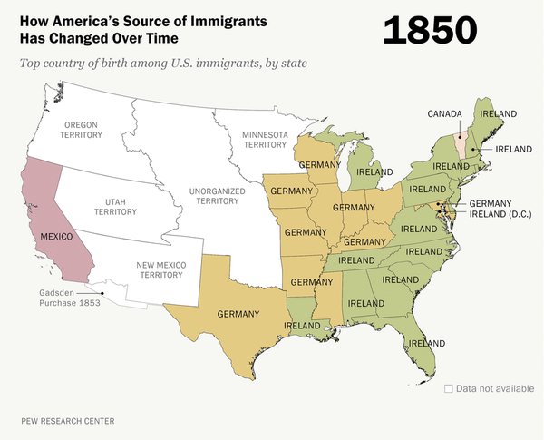 How America’s Source of Immigrants Has Changed in the States, 1850 – 2013  …