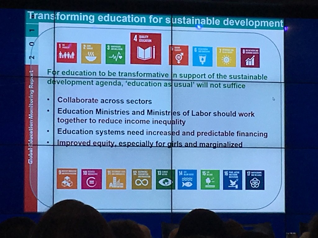 Transforming education for sustainable development #globaled #ed4all…