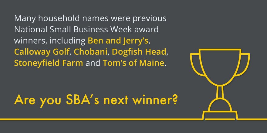Submit your National Small Business Week award nomination today →  …