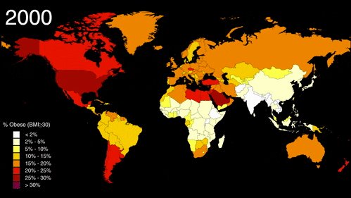 An obesity epidemic: 40 years of expanding waistlines, captured in one …