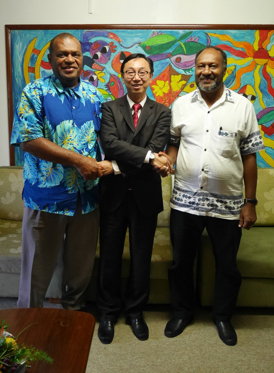 IMF Tao Zhang met with #Vanuatu PM Charlot Salwai & FM Gaetan Pikioune and e…