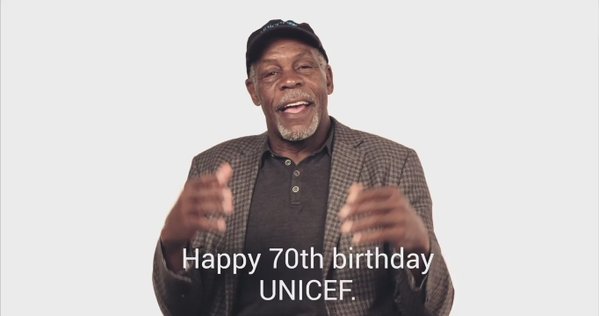 UNICEF and @mrdannyglover are not too old for this … #foreverychild …