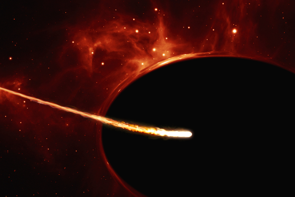Spinning black hole swallowing star explains superluminous event