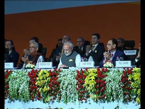 PM Narendra Modi at 8th Vibrant Gujarat Global Summit 2017, Gandhinagar (Gujarat)