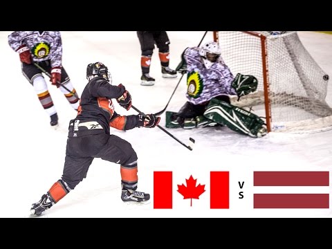 The battle on ice: Canada vs Latvia