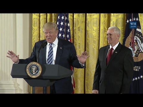 President Trump Attends the White House Senior Staff Swearing In