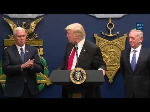 Swearing-in of the Sec. of Defense, General Mattis