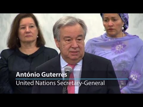 On first day in office, UN Secretary-General flags role of teamwork and multilateralism