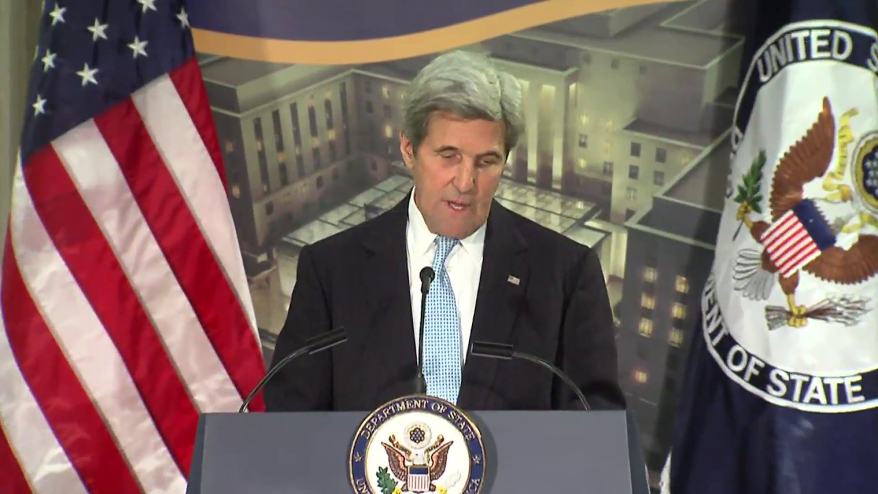 Secretary Kerry Delivers Remarks at the U.S. Diplomacy Center Pavilion