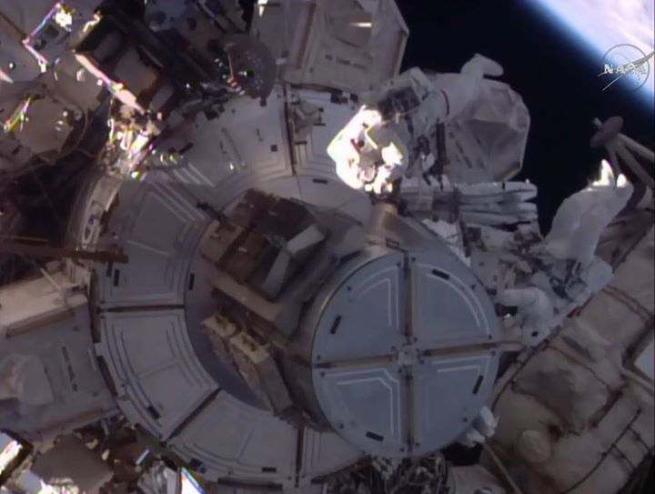 ESA astronaut Thomas Pesquet is now outside the International Space Station’s ai…