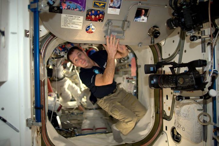 Even more excited for my spacewalk after helping Shane and Peggy with the prepar…