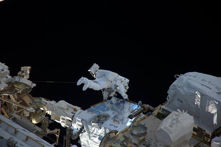 ESA astronaut Thomas Pesquet completed his first spacewalk last Friday together …