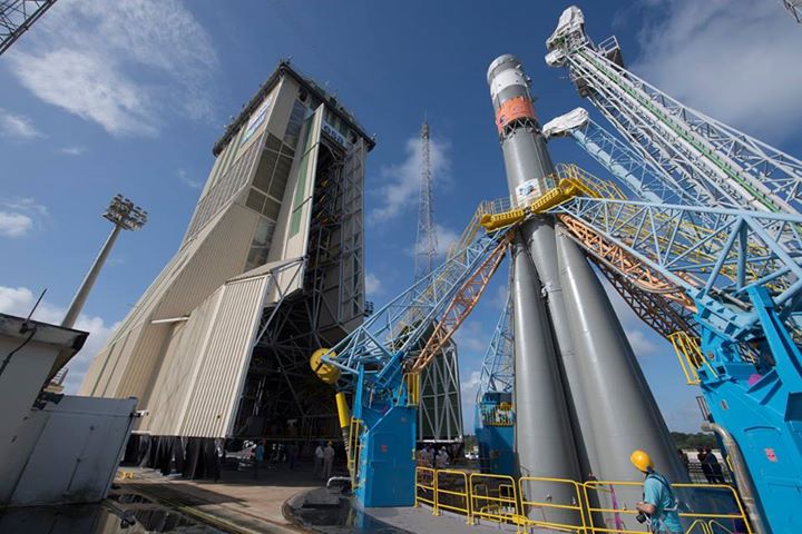 Soyuz VS16 was transferred to the its launch zone at Europe’s Spaceport in Frenc…