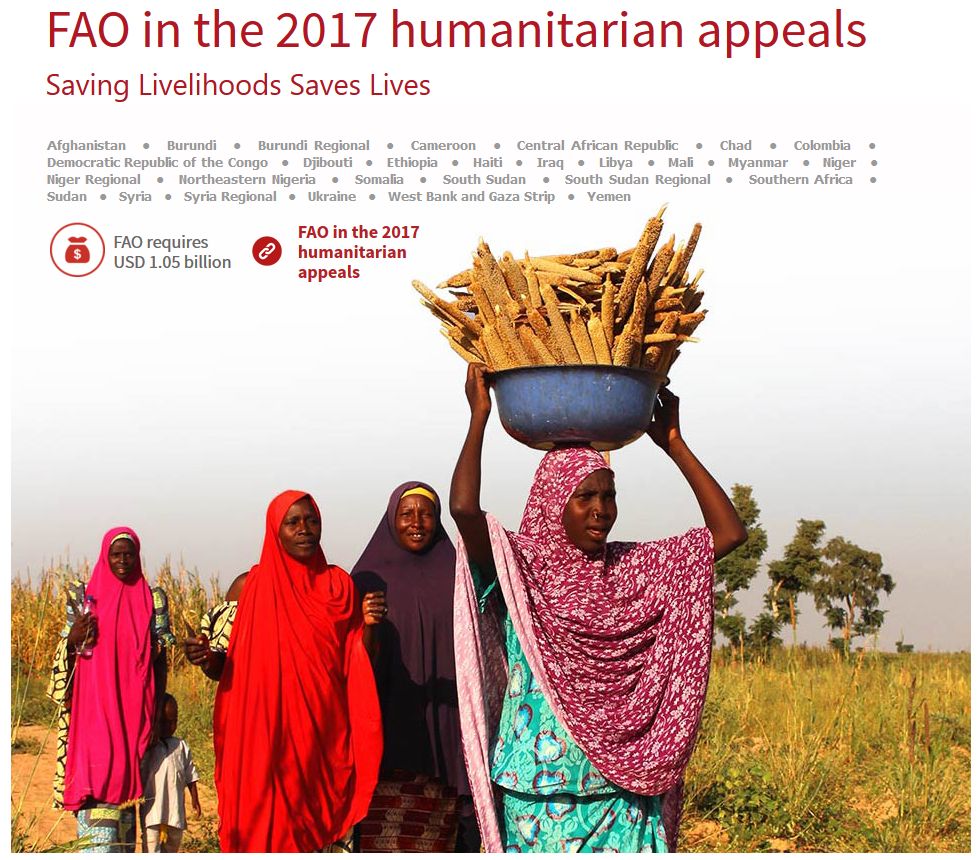 #UNFAO in the 2017 Humanitarian Appeals #FHA2017  …