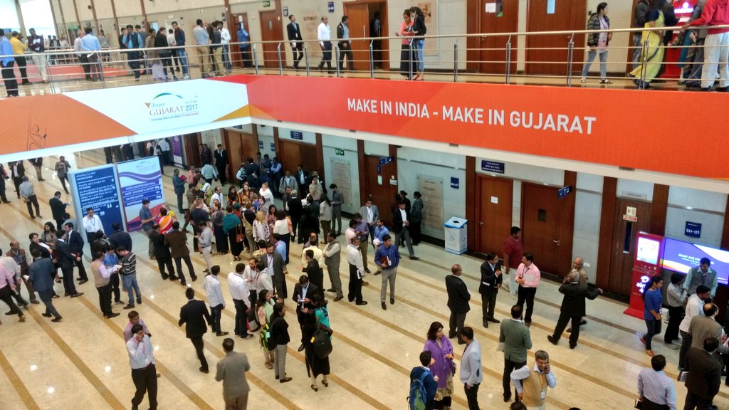Gandhinagar is buzzing with excitement. #MakeInIndia energy is flowing at ##Vibr…