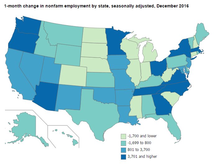 Virginia added 14,100 jobs in December 2016  #BLSdata …