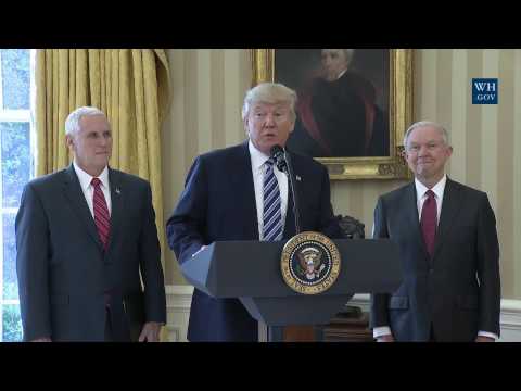 President Trump Participates in the Swearing-In of the Attorney General, Jeff Sessions