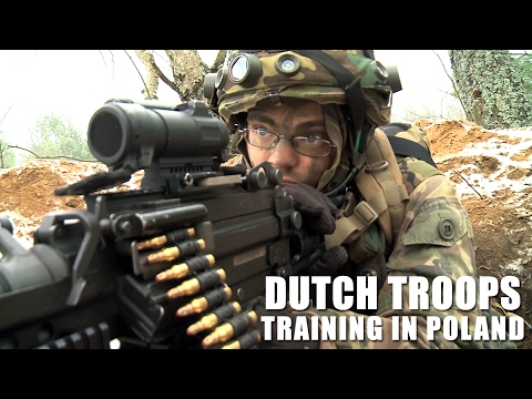 Dutch troops training in Poland