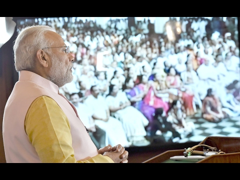 PM’s Speech at ‘Sapta Shatamanostsava’, 7th Centenary Calebration of Jagadguru Mad hvacharya via VC