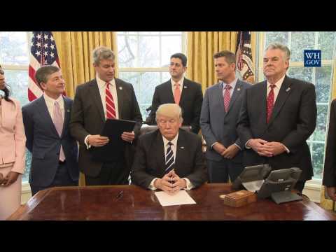 President Trump Signs H.J. Res. 41