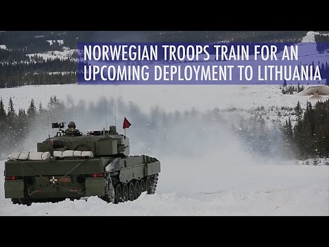 Norwegian troops in training for deployment to Lithuania
