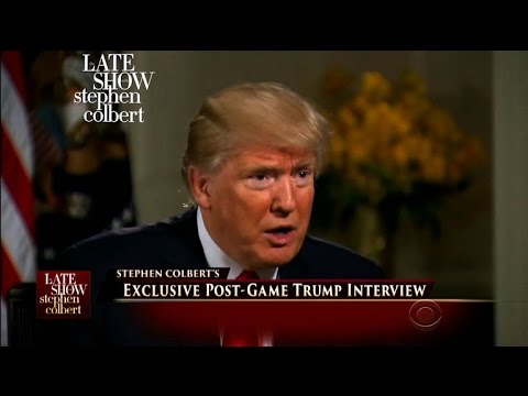 Stephen Colbert’s Exclusive Post-Game Interview With President Trump