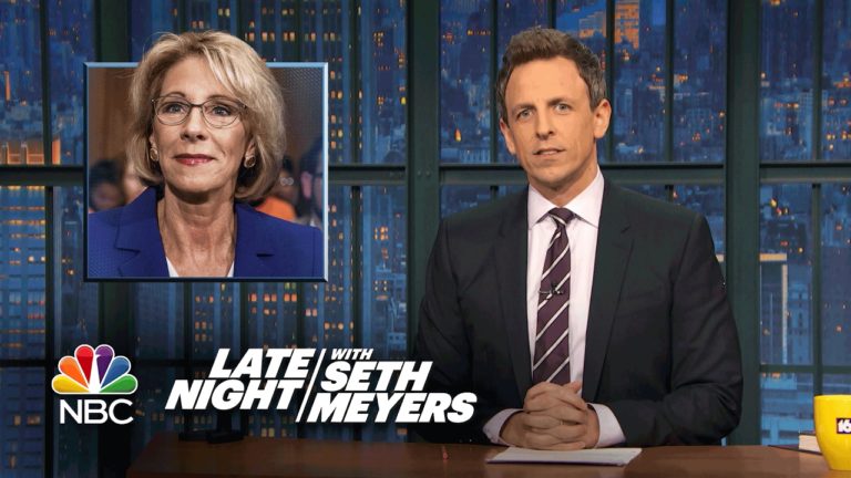 VP Pence’s Tie-Breaking Vote Confirms Betsy DeVos, Buddhist Arrested for Meth – Monologue