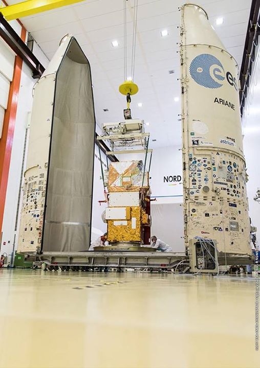 Sentinel-2B satellite is being moved for fuelling and the  #Vega rocket third an…