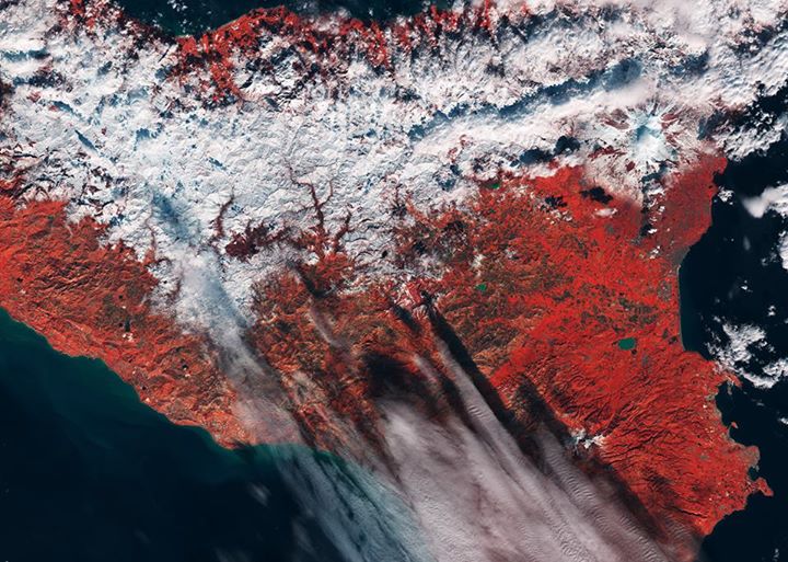 #EarthFromSpace: The Sentinel-2A satellite treats us to a rare view of snow in …