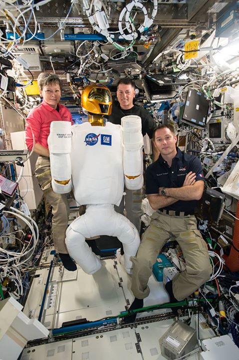 Astronauts aboard the International Space Station remotely c…