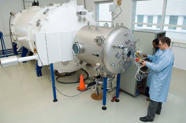 The largest vacuum chamber of ESA’s Propulsion Laboratory at ESTEC, in Noordwijk…