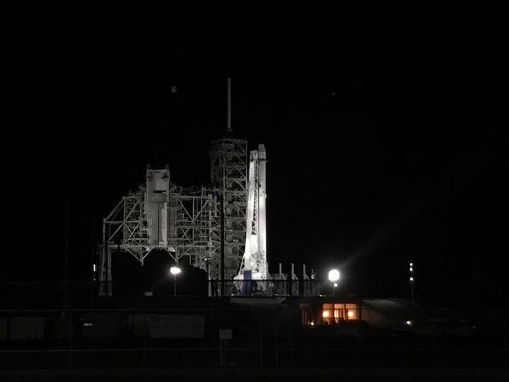 ‘Twas the night before launch, and the SpaceX Falcon 9 rocke…