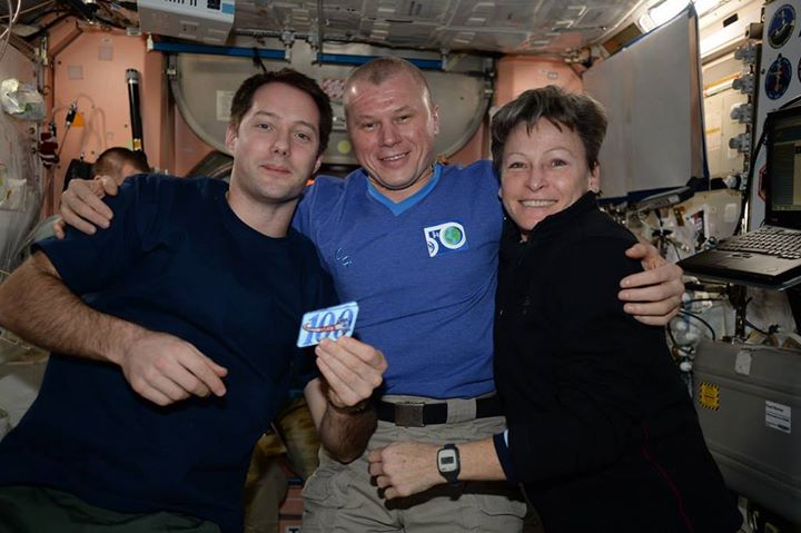 A birthday AND 100 days in space on 25 February. A lot of celebrating going on u…