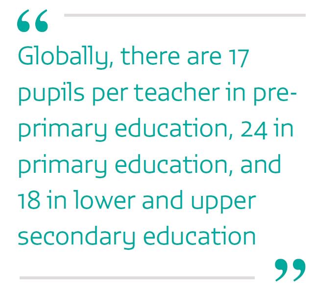 Overcrowded classrooms are still common in many of the poorest countries, pointi…