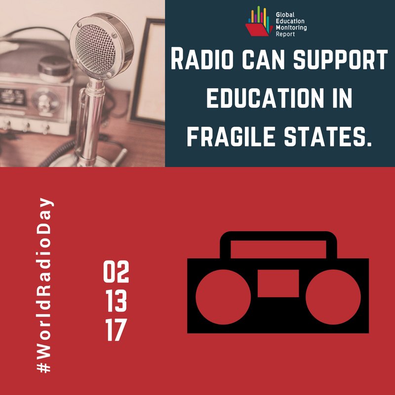Radio allows edu systems w/shortage of teachers/learning materials to reach larg…