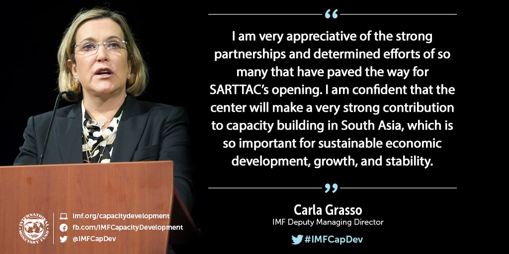 #IMF’s Carla Grasso on new center in #SouthAsia  …